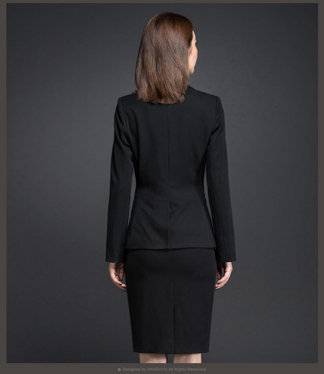 韓版女職業西裝工作服訂做背后款式效果展示圖
