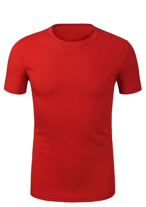 紅色速干T恤定制款式圖