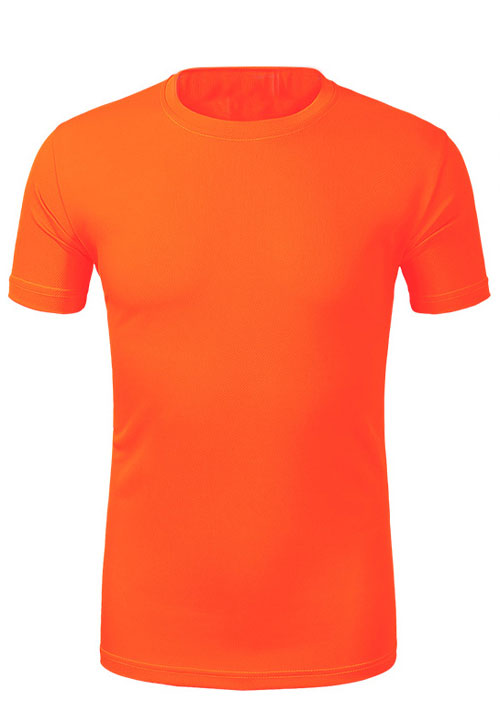 橙色速干衣T恤定制款式圖