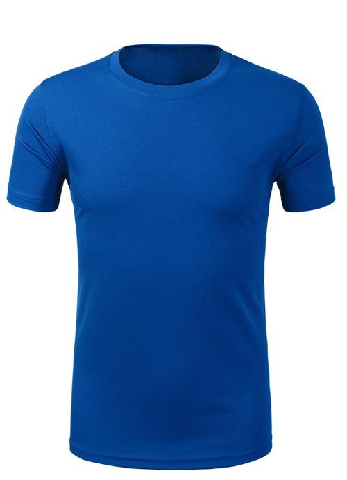 藍色速干衣T恤定制款式圖