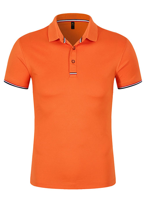 皇家系列翻領短袖POLO衫定制顏色款式圖之橙色