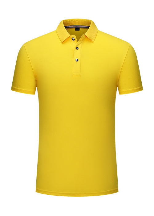 雪紡短袖翻領T恤衫定制款式之黃色